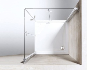 Cabina de dus pliabila Veldman 70 x 70 x 195 cm, sticla 6 mm, profil crom - Img 18