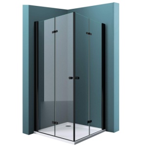 Cabina de dus pliabila Veldman Arizona Duo negru mat 70 x 120 cm sticla 6 mm