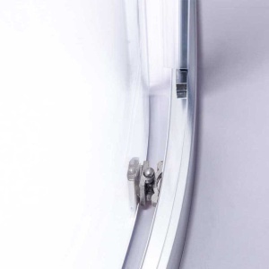Cabina de dus semicirculara din sticla securizata cu cadita alba slim KZ101B/ST01B 90 x 90 cm - Img 24