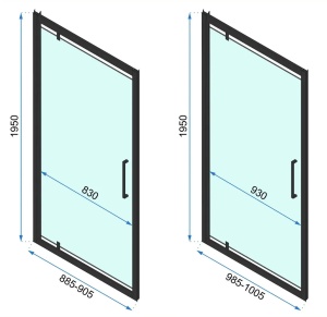 Cabina dus dreptunghiulara cu rame cromate REA Rapid Swing Crom 120 x 100 cm - Img 8