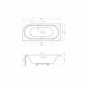 Cada asimetrica Besco Avita 170x75 stanga - Img 2