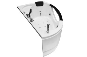 Cada baie cu hidromasa si SPA Black pentru o persoana, montaj dreapta, 169 x 90 x 56 cm - Img 4