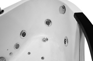 Cada baie cu hidromasa si SPA Black pentru o persoana, montaj stanga, 169 x 90 x 56 cm - Img 10