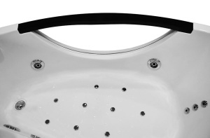 Cada baie cu hidromasa si SPA Black pentru o persoana, montaj stanga, 169 x 90 x 56 cm - Img 20