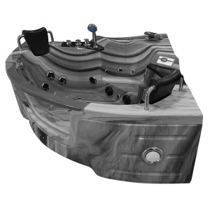 Cada cu hidromasaj de colt pentru 2 persoane MUS-1060 gri – 154 x 154 x 69 cm, incalzitor, ozonator si cromoterapie - Img 2