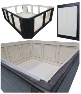 Cada cu hidromasaj, jacuzzi pentru gradina PRO-1377 pentru 6 persoane 210 x 210 x 80 cm - Img 10