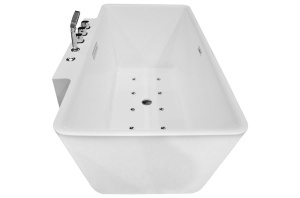 Cada cu hidromasaj MUE-1702, 170 x 87 x 61 cm, baterie cascada inclusa, alb lucios - Img 6