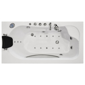 Cada de baie cu hidromasaj MO-1633 Turbo Spa – 168 x 86 x 60 cm, geam frontal si incalzitor, alb - Img 2