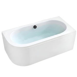 Cada de baie cu montaj dreapta, EBI 150 x 75 cm cu masca si preaplin negru
