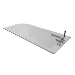 Cadă de baie cu montaj pe stanga, cu baterie cromata 150 x 75 x 58 cm - Img 2