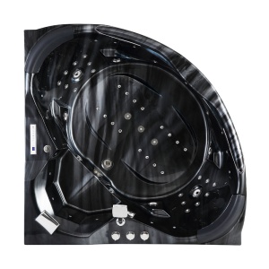 Cada de baie EOS932 Cu Hidromasaj ,Dimensiune 155x155cm, Culoare Black Wave - Img 9