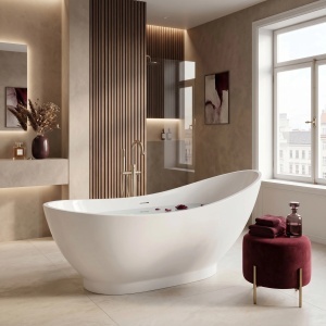 Cada de baie freestanding, alba, Rea Sorento 180 - Img 2