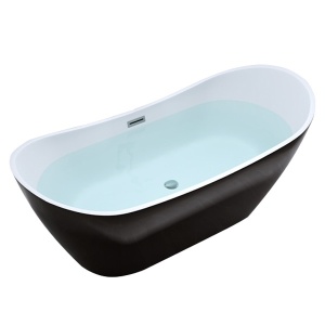 Cada de baie freestanding ovala Rica 513C negru – 170 x 75 cm