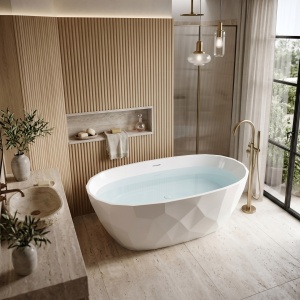 Cada de baie freestanding Rea Celia 170 cm - Img 7