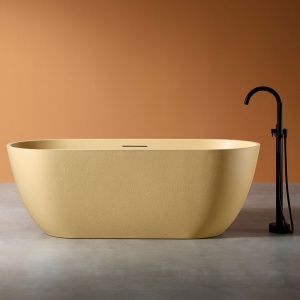 Cadă de baie independentă cu strat rezistent la abraziune cappuccino MUE-D002CP, 170 x 75 x 60 cm - Img 2