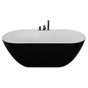 Cadă de baie independentă WM-2072DB-12 cu baterie neagră 170 x 80 x 58 cm - Img 2