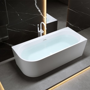 Cada de baie MERA 509A/Dreapta, Dimensiune 140x75cm, Culoare Alb, Deversor Alb Mat - Img 8