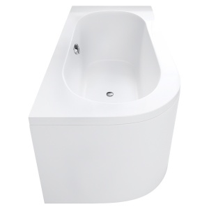Cada de baie, montaj la perete dreapta cu masca, EBI White Chrome - 150 x 75 cm - Img 8