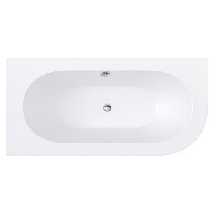 Cada de baie, montaj stanga cu masca, EBI - 150 x 75 cm, acril alb, sifon crom inclus - Img 8