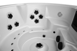 Cada spa cu hidromasaj rotunda, jacuzzi exterior PRO 1415 pentru 6 persoane 200 x 200 x 90 cm - Img 7