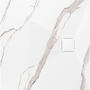 Cadita de dus 90x90 Magnum CARRARA White - Img 2