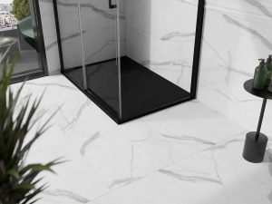 Cadita de dus compozit- structura piatra dreptunghiulara 140x100 cm, Culoare Negru - Img 3