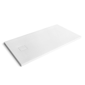 Cadita de dus din compozit de piatra Pro Exclusiv dreptunghiulara alb 140 x 80 x 4 cm