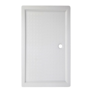 Cadita de dus dreptunghiulara inalta antialunecare SXL03C 100 x 80 cm alba