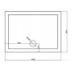 Cadita de dus dreptunghiulara slim finisaj lucios ST03A 100 x 80 cm alba - Img 10