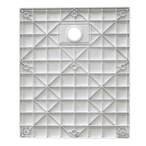Cadita de dus dreptunghiulara slim model piatra Juko 100x80 cm alba - Img 8