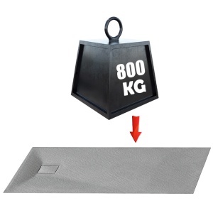 Cadita de dus dreptunghiulara slim RIKO 100 x 80 cm gri - Img 9