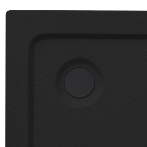 Cadita de dus patrata slim imitatie piata Stone Square 70 x 70 cm neagra - Img 9