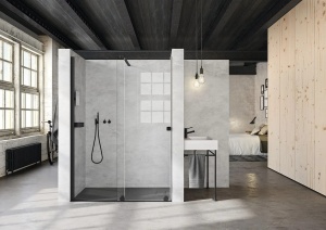 Cadita de duș REA Magnum Black, Dimensiuni 120x80 cm - Img 3