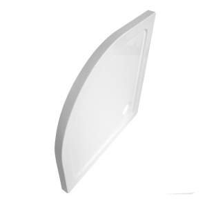 Cadita de dus semicirculara slim ST01B 90x90 cm alba - Img 2