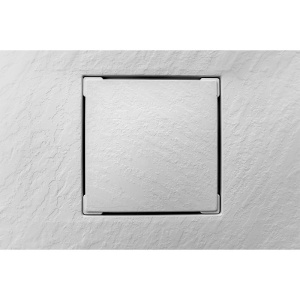 Cadita de dus slim alba dreptunghiulara Riko 90x80 model piatra - Img 3