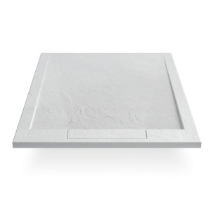 Cădiță de duș STONE 90×90 cm – Marmură Turnată, Alb Mat - Img 9