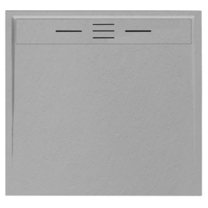 Cadita dus Deko Stone slim culoare gri, dimensiune 90x90cm