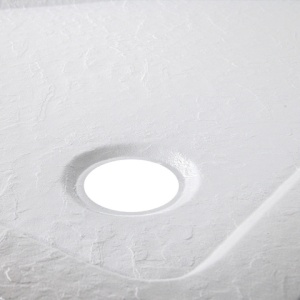 Cadita dus Rave pentagonala 90x90cm alb - Img 5