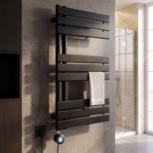 Calorifer electric, portprosop, Rea Marvo 90x50 cm Negru Mat - Img 5