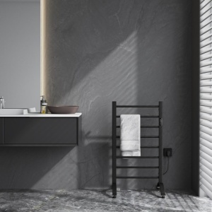 Calorifer electric TAAL-BL 200W pentru baie 91x50, negru - Img 8