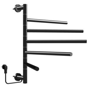 Calorifer portprosop electric Dorian 80W, 62.2 x 51.6 cm, 5 bare rotative, negru mat - Img 3