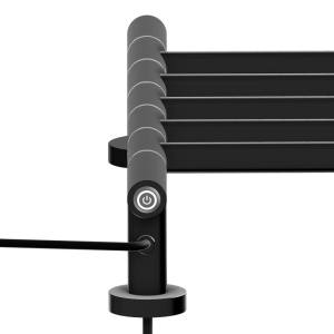 Calorifer portprosop electric Dorian 80W, 62.2 x 51.6 cm, 5 bare rotative, negru mat - Img 13