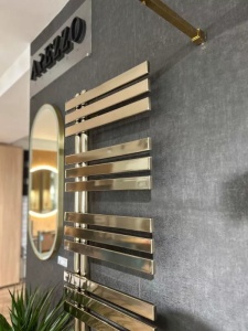 Calorifer portprosop SHINY GOLD SLIM 1200x500mm – Auriu Lucios - Img 2