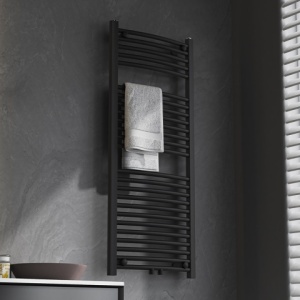 Calorifer vertical CORSO-BL-4 pentru baie 120x50, negru - Img 4