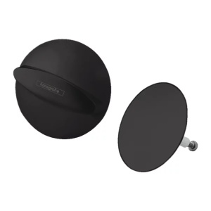 Capac sifon si maner rotire preaplin Hansgrohe Flexaplus negru mat - Img 1