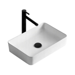 Chiuveta de blat PRO CUBIC , Dimensiuni 49 cm x 38.5 x 13 cm, Ceramica Sanitara,fara gaura baterie, Alb - Img 1