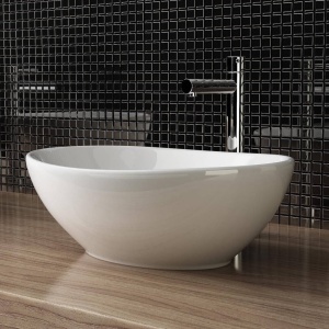 Chiuveta de blat PRO VERA White, Dimensiuni 40.5 x 33.7x 13.5 cm, Forma Ovala, Ceramica sanitara, Alb - Img 6