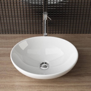 Chiuveta de blat PRO VERA White, Dimensiuni 40.5 x 33.7x 13.5 cm, Forma Ovala, Ceramica sanitara, Alb - Img 8