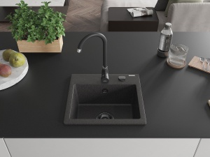 Chiuveta Granit Milo 435x410 negru - Img 2