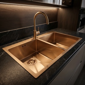 Chiuveta pentru bucatarie din inox Joel Brush Copper - Img 4